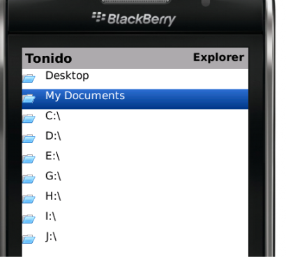 Blackberry Browse Folders
